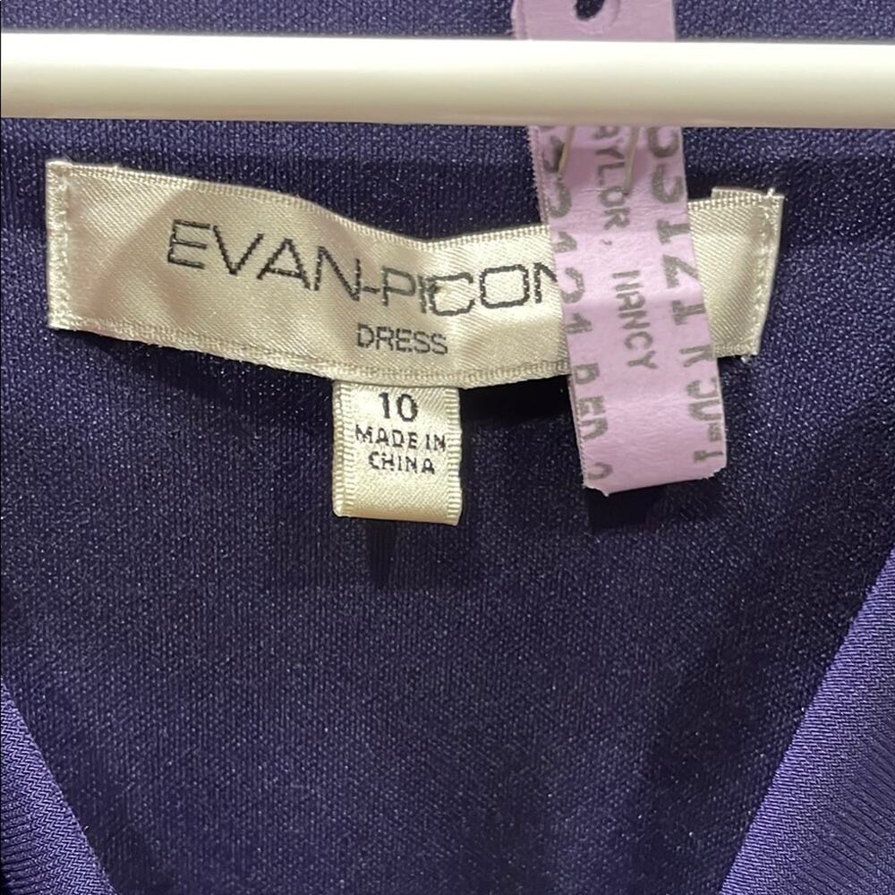 Evan Picone Purple Marilyn Monroe Greek Style Dress Size 12 - Picture 4 of 7